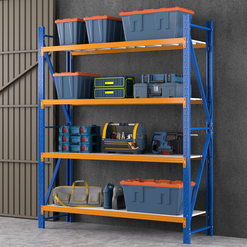 Giantz Warehouse Rack 2x2.4m 200kg Shelf, Blue
