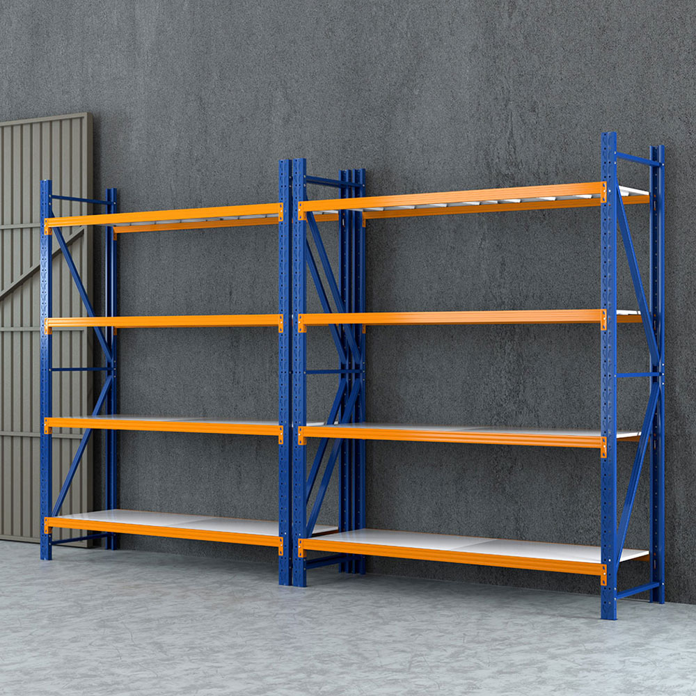 Giantz Warehouse Rack 4x2.4m 200kg Shelf Double Bay