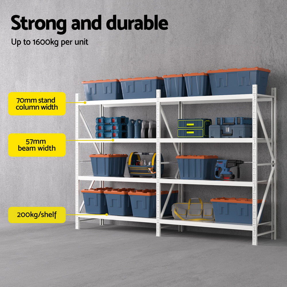 Giantz Warehouse Rack 3x2m 200kg Per Shelf view 4