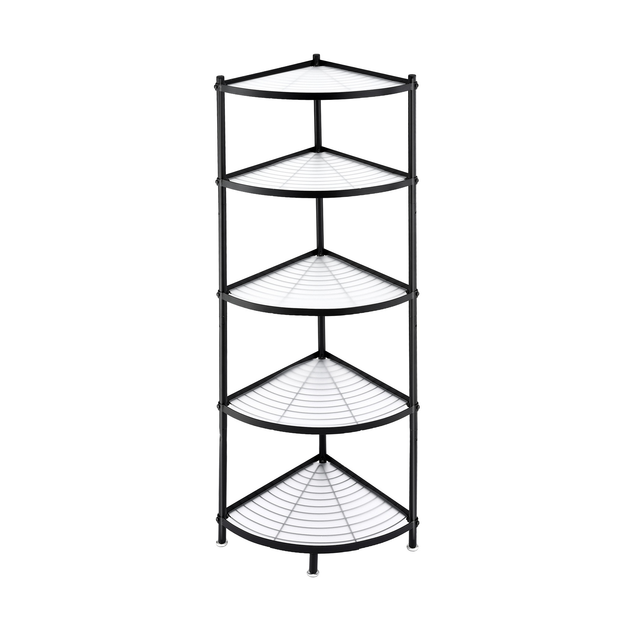 Artiss 5-Tier Kitchen Corner Shelf Rack Black view 4