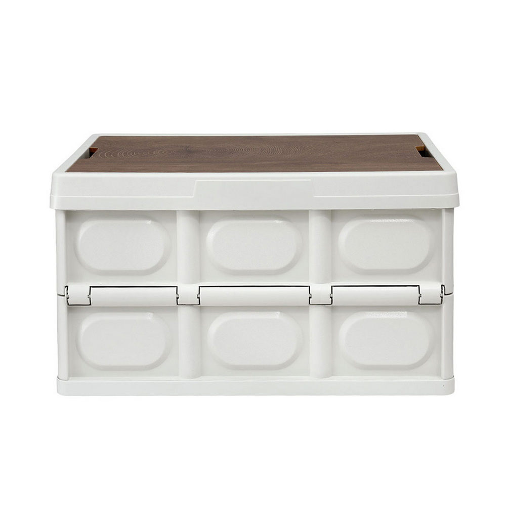 Gardeon 50L Collapsible Storage Box with Plywood Lid view 4
